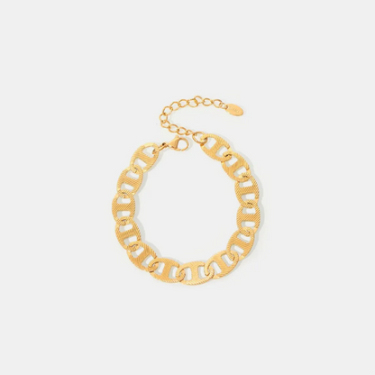 Handmade chain plated with genuine gold titanium steel material women's bracelet